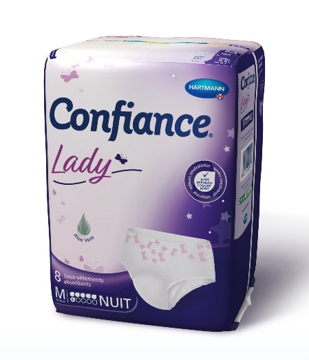 Confiance Lady Sous-Vêtements Absorbants 6 Gouttes Nuit Taille L